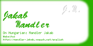 jakab mandler business card